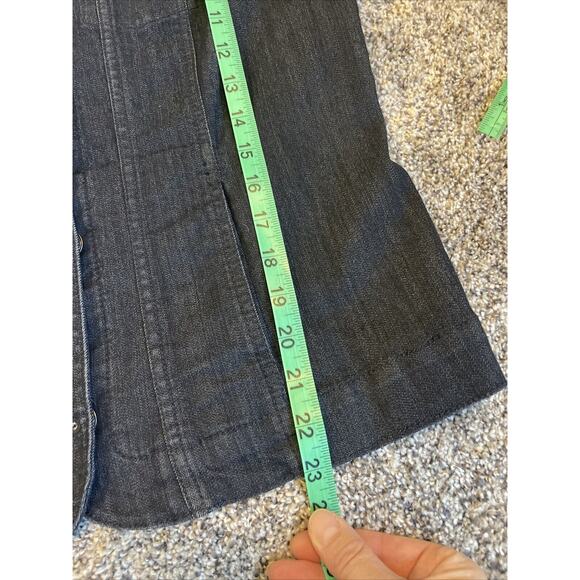 Croft & Barrow Long Sleeve Button Up Jean Jacket Womens Size Small Dark Wash - Picture 8 of 10